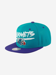 Бейсболка с прямым козырьком MITCHELL NESS HHSS5733-CHOYYPPPTEAL Charlotte Hornets NBA (голубой), Голубой Mitchell&Ness