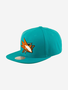 Бейсболка с прямым козырьком MITCHELL NESS 6HSSDX22015-SJSTEAL San Jose Sharks NHL (голубой), Голубой Mitchell&Ness