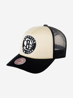 Бейсболка MITCHELL NESS 5HSSSH21334-BNEOFWH Brooklyn Nets NBA (бежевый), Бежевый Mitchell&Ness