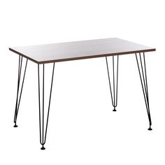 Стол кухонный TetChair Star, ЛДСП, металл, 110х70х75см, сонома, черные ножки