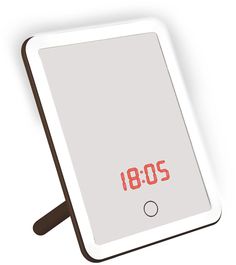 Зеркало настольное с подсветкой TLD-591 TLD-591 Brown/LED/80Lm/6000K/Dimmer/T+M Uniel