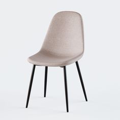 Стул обеденный DecoLine DSW DC-350, мягкий, металлокаркас черный, рогожка бежевая