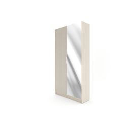 Шкаф распашной Феликс, двухдверный с зеркалом, Дуб Альпийский, 201Х100Х58