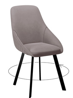 Стул мягкий поворотный со спинкой Alat Home комплект 2 шт 00-00064814