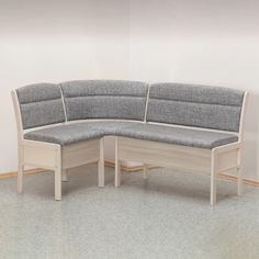 Кухонный угловой диван Боровичи-мебель Этюд облегченный вариант 2-1 с ящиком Выбеленная бе