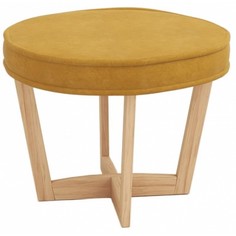 Пуф ARSKO Вильсон, натуральный/горчичный mustard