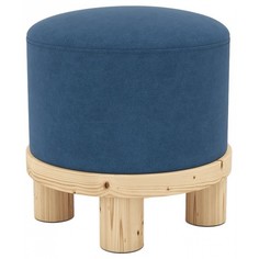 Пуф ARSKO Сканди 1, натуральный/синий denim