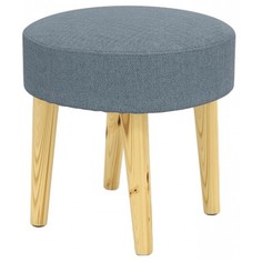 Пуф ARSKO Сканди 2, натуральный/серый-синий grey-blue