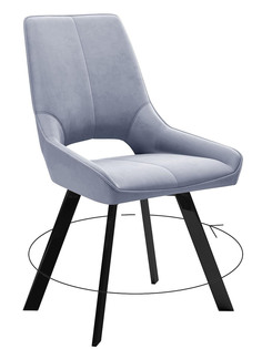 Стул мягкий поворотный со спинкой Alat Home комплект 2 шт 00-00062327