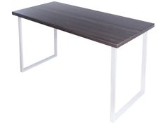 Стол кухонный Solarius Loft металл-дерево 140х80х75, цвет венге с белыми ножками