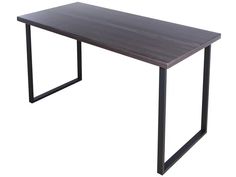 Стол кухонный Solarius Loft металл-дерево 140х80х75, цвет венге с черными ножками