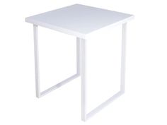 Стол кухонный Solarius Loft металл-дерево 75х75х75, цвет белый