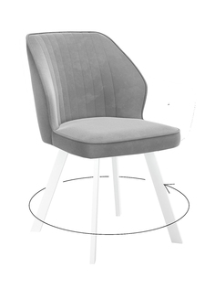 Стул мягкий поворотный со спинкой Alat Home комплект 2 шт 00-00068811