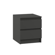Клик Мебель Тумба прикроватная 2 Бетти, 400х420х554, Графит