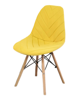 Чехол на стул Eames DSW из микровелюра CHIEDOCOVER, 40х46, елка, горчичный
