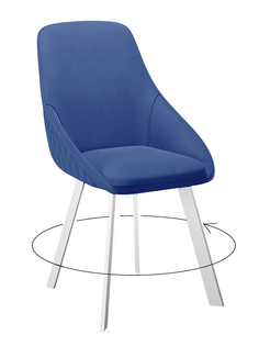 Стул мягкий поворотный со спинкой Alat Home комплект 2 шт 00-00064816