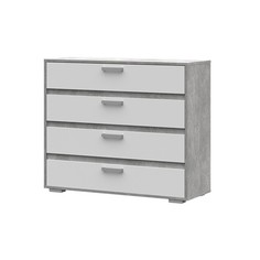 Комод Денвер 4 ящика, 995х354х836, Белый/Ателье светлый No Brand