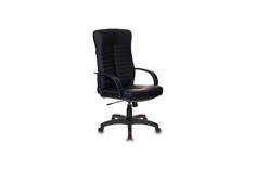 Кресло руководителя Бюрократ KB-10LITE, на колесиках, эко.кожа, черный [kb-10lite/black]