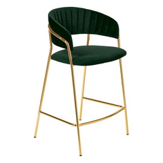 Полубарный стул Bradex Turin FR 0908, зеленый/золотистый