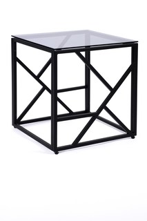 Кофейный столик AllConsoles 1054-CTB grey черный муар 45x45x45