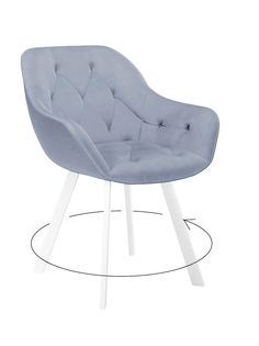 Стул мягкий поворотный со спинкой Alat Home комплект 2 шт 00-00066458