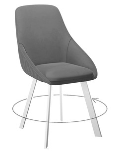 Стул мягкий поворотный со спинкой Alat Home комплект 2 шт 00-00066494