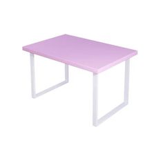 журнальный стол Solarius Loft металл-дерево 120х75х50, розовый с белыми ножками