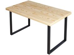Журнальный стол Solarius Loft металл-дерево 120х70х50,без шлифовки и покраски,черные ножки