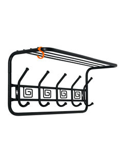 Вешалка ЗМИ настенная с полкой Ажур 60 ВСПА 202 черная