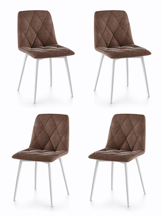 Комплект стульев для кухни DecoLine Ричи 4шт., белый/коричневый