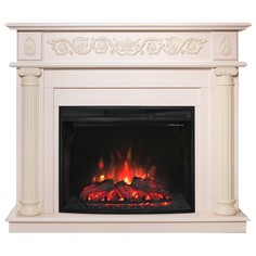 Электрокамин RealFlame Attica WT с Evrika 25,5 LED S, звуковая имитация