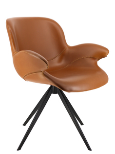 Обеденное кресло Everprof Aurora экокожа, коричневый