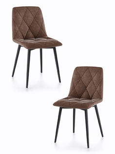 Комплект стульев для кухни DecoLine Ричи 2шт., черный/коричневый