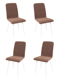 Комплект стульев для кухни DecoLine Поло 4шт, белый/коричневый