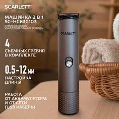 Машинка для стрижки волос Scarlett SC-HC63C103 серебристый