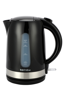 Чайник электрический kari home KE01302C-GS 1.7 л черный, серебристый