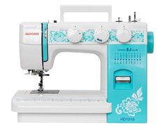 Швейная машина Janome HD1019 белый, голубой
