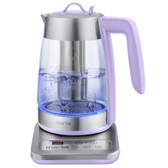 Чайник электрический Marta MT-4554 1.8 л серебристый, фиолетовый