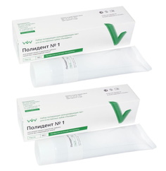 Паста для размягчения и удаления зубных отложений Владмива Полидент №1 90 гр х 2 шт