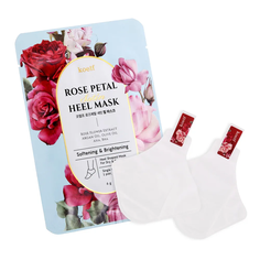 KOELF НАБОР Маски-носочки для ног/ ПЯТКИ/ РОЗА Rose Petal Satin Heel Mask, 5 шт6 гр