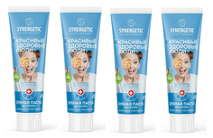 Зубная паста Synergetic Красивые здоровые люди Отбеливание Кокос + Мята, 100 г, 4 шт