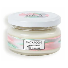 Ароматная свеча масло для массажа тела Smart MACAROONS питательная регенерирующая, 100 мл
