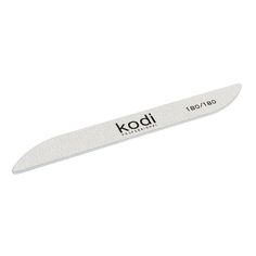 Пилка для ногтей в форме "Бумеранг" Kodi цвет: светло-серый абразивность 180/180 (178х30х5