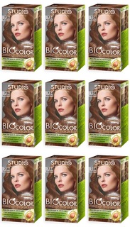 Крем-краска для волос Studio Professional Essem Hair Biocolor Лесной орех 7.34 9 шт