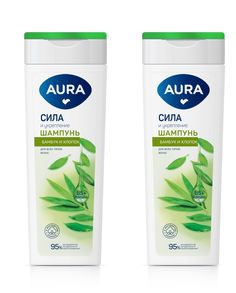 Шампунь для волос Aura сила и укрепление 380мл 3шт