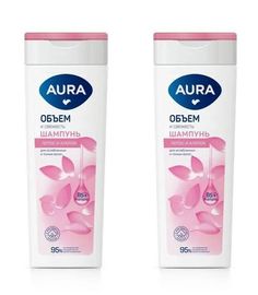 Шампунь для волос Aura объем и свежесть 380 мл 3 шт