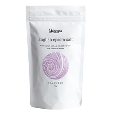 Marespa, Соль для ванны "English epsom salt" с натуральным эфирным маслом лаванды, 1000 г