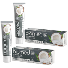 Натуральная зубная паста для чувствительных зубов BIOMED SUPERWHITE 100 г, 2 шт