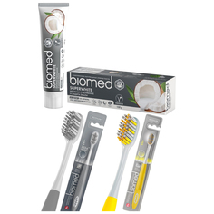 Зубная паста BIOMED SUPERWHITE 100 г. + зубная щетка средняя BIOMED SILVER 2 шт