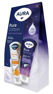 Набор AURA Pure Cotton: Крем для рук с экстрактом мёда 75 мл + Крем для рук ночной 75 мл